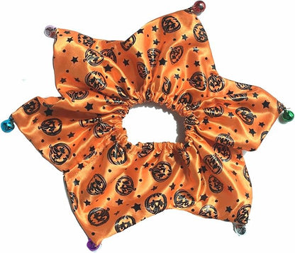 Halloween Pet Holiday Accessories Dog Halloween Collar with Bells, Pumpkin Large Orange