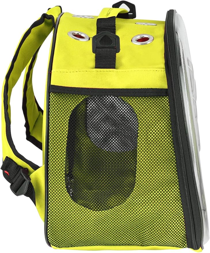 Pet Carrier Backpack, cat Carrier Bag, cat Dog Carrier Bag, Bird Carrier Bag, Backpack Carrier with Foldable Shoulder Strap, Designed for Cats and Puppies, Airline Approved, Travel, Hiking (Yellow)