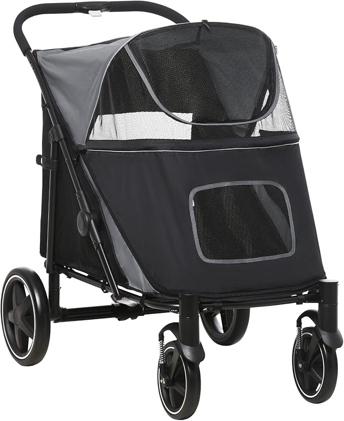 NicBex Dog Stroller One-Click Foldable Doggy Stroller Pet Stroller with Storage Smooth Ride with Shock Absorption