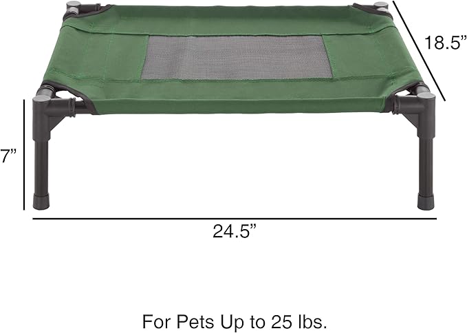 Elevated Dog Bed – 24.5x18.5 Portable Bed 25lbs By