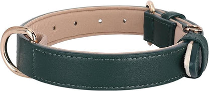 WHIPPY Soft Padded Leather Dog Collar for Small Medium Large Dogs Heavy Duty Dog Collar with Adjustable Rust-Proof Metal Hardware