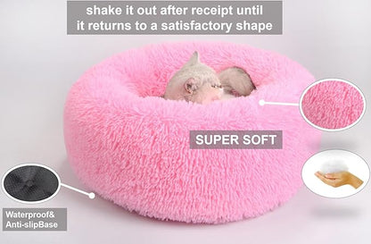 hot Pink cat Bed for Small Cat 24" hot Bottom（24", hot