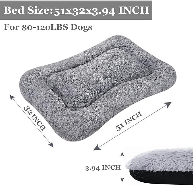 Coohom Deluxe Plush Dog Bed Pet Cushion Crate Mat