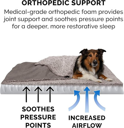 Furhaven Orthopedic Dog Bed for Large/Medium Dogs w/ Removable Washable Cover 55 lbs