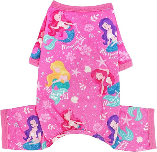 Dog Pajamas for Small Medium Dogs Summer Cute Dog Clothes Boy Girl Dog Pjs Soft Stretchy Doggie Puppy Clothes Cat Pet Jammies Outfit (Pink