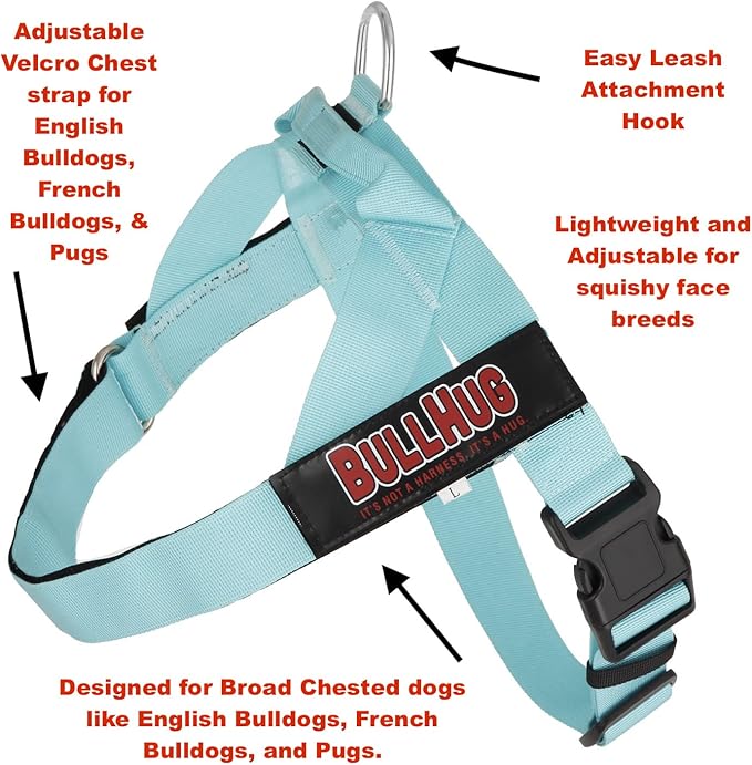 BULLHUG Harness – Made for Larger Chested Dogs Like English Bulldogs