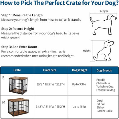 Made4Pets Dog Crate Furniture for Small Dogs 25"*18.5"*22.8"