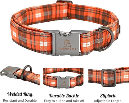 Lionheart glory Plaid Dog Collars Fall Halloween Dog