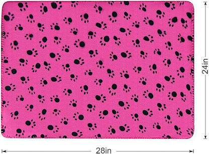Comsmart Pet Blanket Dog Cat Soft Fleece Blankets Sleep Mat Pad Bed Cover with Paw Print for Kitten Puppy and Other Small Animals 6 Pack 24x28 Inches