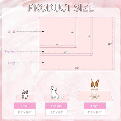 DELIFUR Dog Cooling Mat- Pet Cooling Mat Outdoor for Dogs Self Cooling Pad for Puppy Small Medium Dog Machine Washable (Large