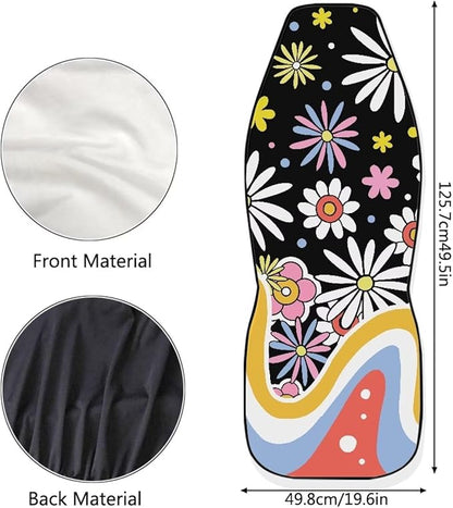 UNICEU Hippie Flower Car Seat Covers Universal 2