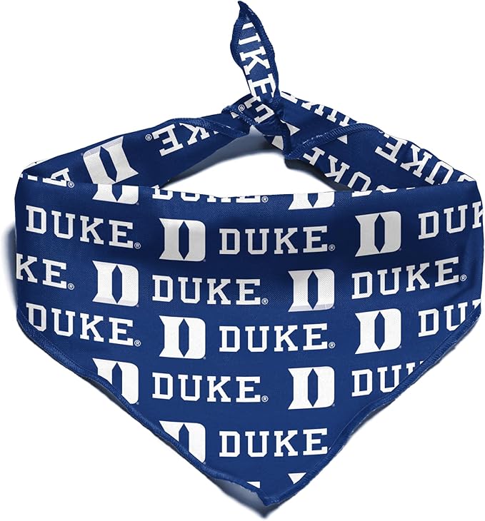 NCAA Officially Licensed Bandana for Dogs and Cats | Fits Pets Great Gift Idea | Easy-to-Tie (Large, Duke Blue Devils)