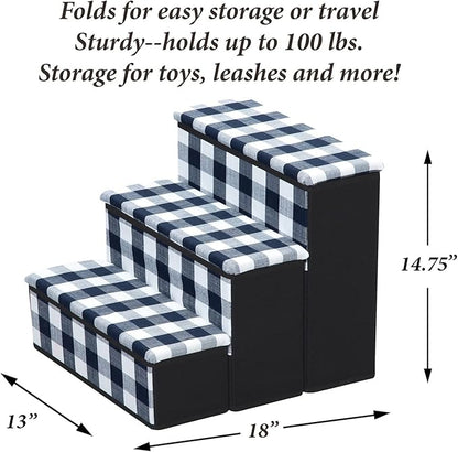 E.P.C. Deluxe Fold Away 3 Step Pet Stairs