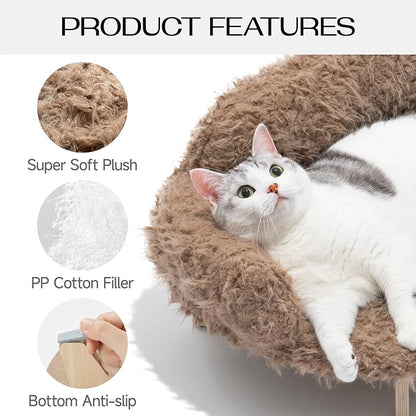 MEWOOFUN Removable Washable Cover Cat Bed 26"x18.3"x8.5" Elevated