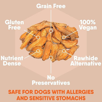 Davie's Sweet Potato Dog Treats - Healthy Dog Treats Made in USA Only, Natural Dog Treats, Healthy Dog Chews, Low Fat Dog Treats, 2 Pound Bag