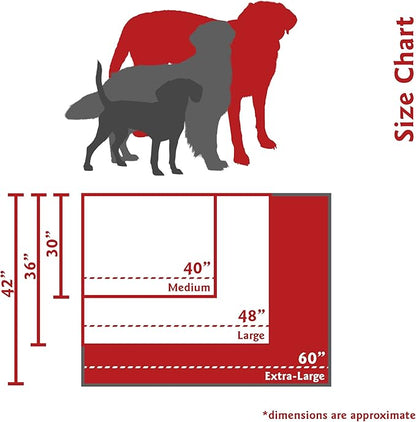 42x60 Red Rectangle Pet Dog Bed By Majestic Pet Products Extra Large