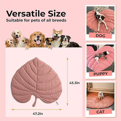 Dog Blanket Mat for Dogs Cats 47×43" Leaf