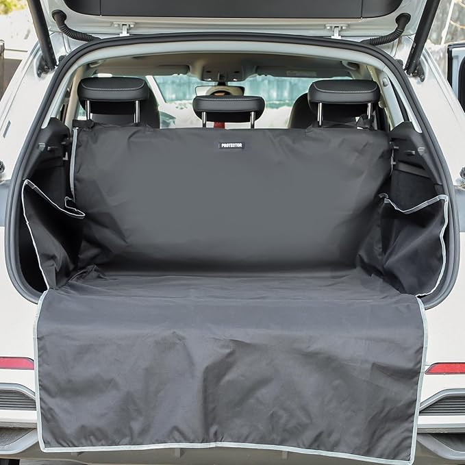 Llamas SUV Cargo Liner for Dogs Waterproof Anti-Slip Prevent Scratch Dog Seat Cover Mat with Bumper Flap Protector Protects Against Dirt & Fur Universal Fit (Black) SN-QCBHDHBX2