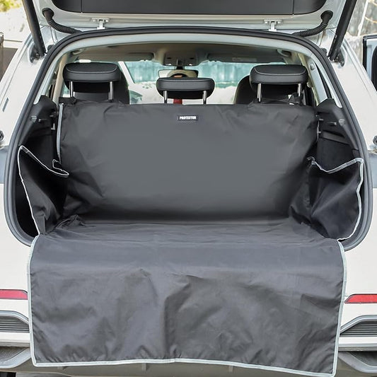 Llamas SUV Cargo Liner for Dogs Waterproof Anti-Slip Prevent Scratch Dog Seat Cover Mat with Bumper Flap Protector Protects Against Dirt & Fur Universal Fit (Black) SN-QCBHDHBX2