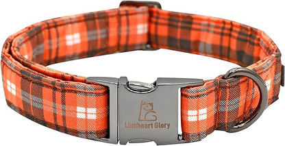 Lionheart glory Plaid Dog Collars Fall Halloween Dog
