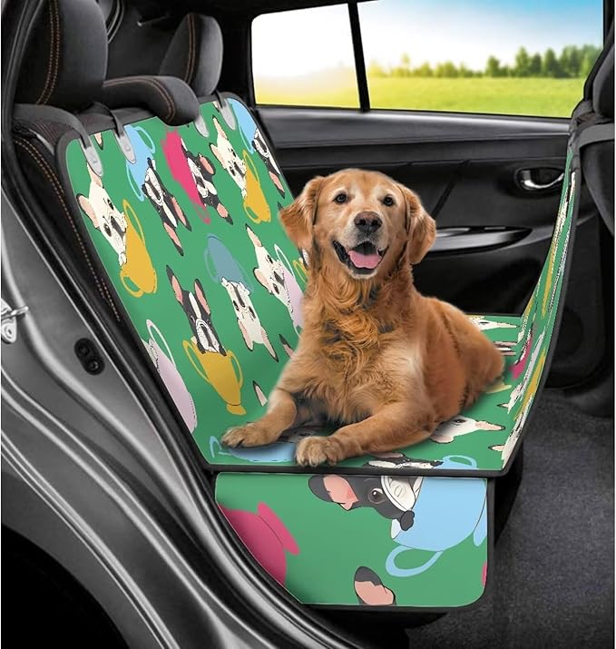 AFPANQZ Bulldog Car Back Seat Cover for Dog