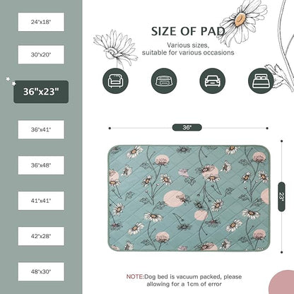 IEUUMLER Washable Pee Pads for Dogs 2 Pack EU007 (Green 36"X24"-2pcs)