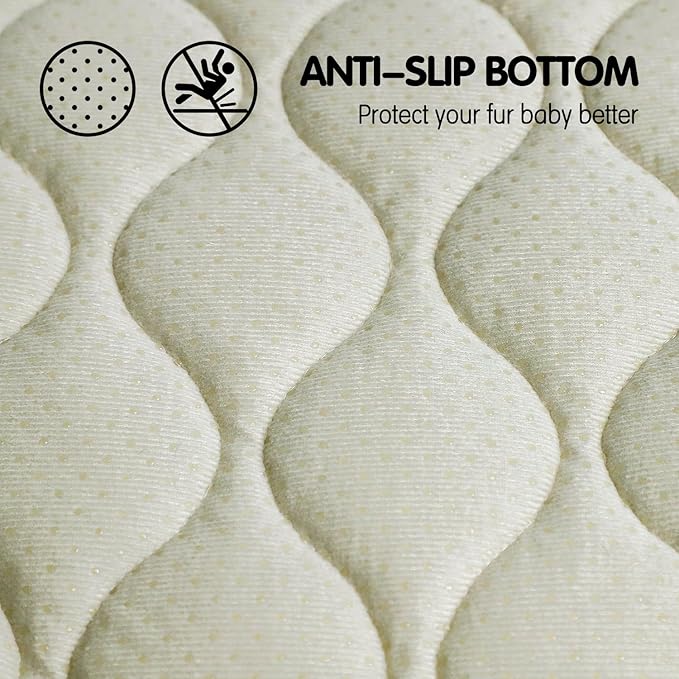 furrybaby Dog Bed Mat Flat Crate Mat with Anti-Slip Bottom Machine Washable Pet Kennel Pad for Dog Sleeping (XS 22x13''