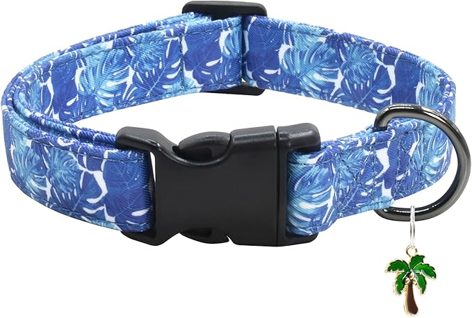 Flower Patterns Dog Collar with Accessories