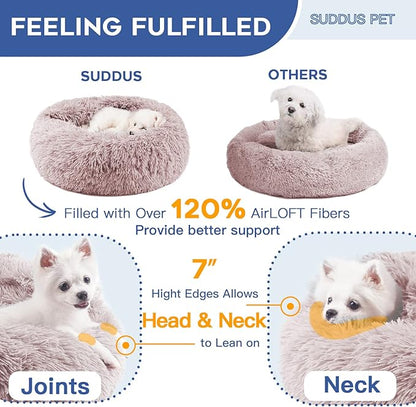 suddus Calming Dog Bed with Blanket Attached