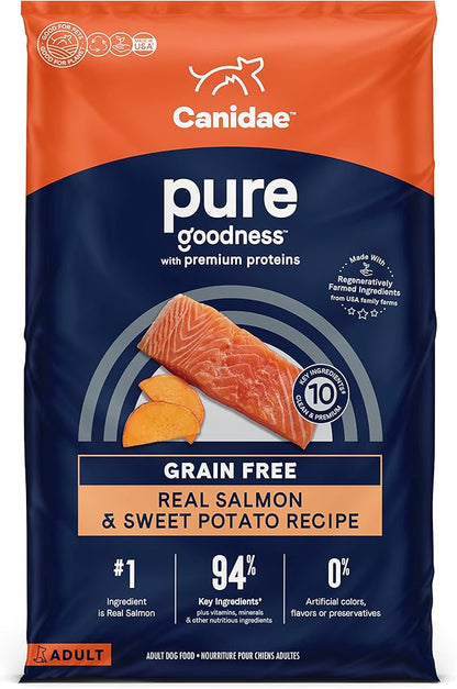 Canidae Pure Real Salmon & Sweet Potato Recipe Adult Dry Dog 12 LB