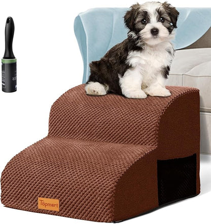 Topmart High Density Foam Pet Steps 2 Tiers 11.8" High,Non-Slip