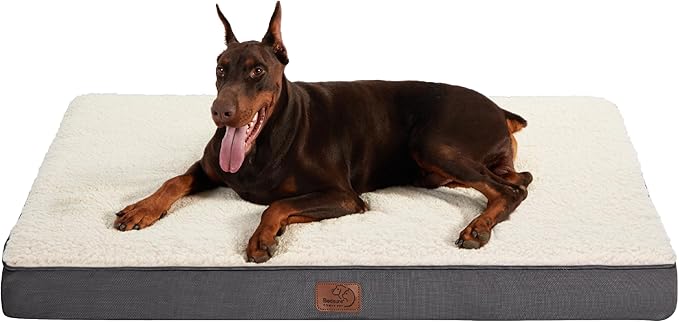 Bedsure Jumbo Dog Bed for Large Dogs 150lbs, Grey