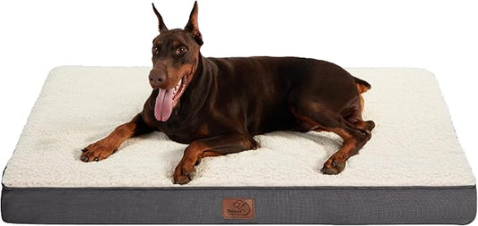 Bedsure Jumbo Dog Bed for Large Dogs 150lbs, Grey