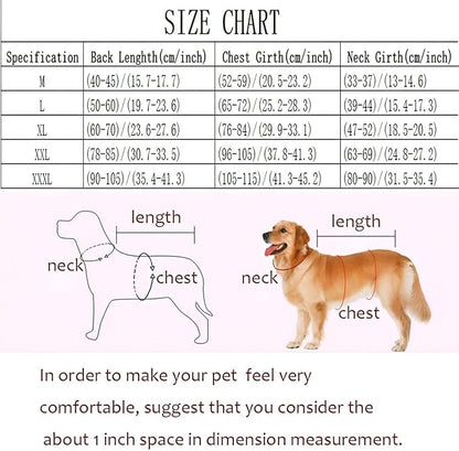 NACOCO Large Dog Raincoat Adjustable Pet Water Proof Clothes Lightweight Rain Jacket Poncho Hoodies with Strip Reflective (XXXL