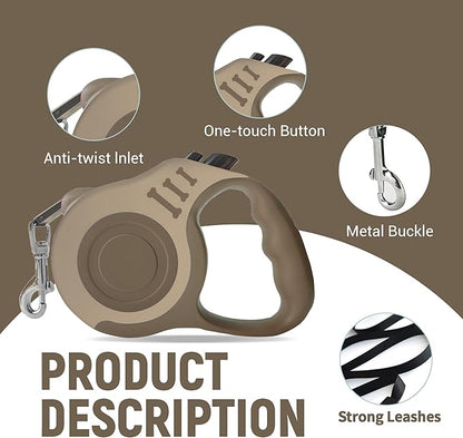 Retractable Dog Leash Automatic Telescopic Tractor Dog Tape 10/16 FT