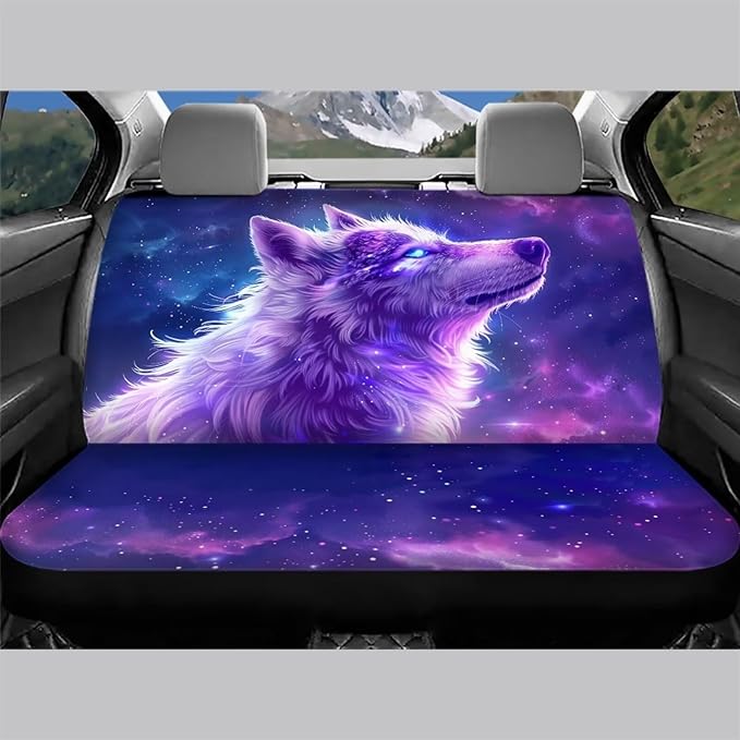 WELLFLYHOM Purple Car Accessories Rear Bench Seat Cover
