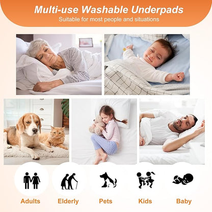 Reusable Puppy Pads Waterproof 2 Pack 48"x48" Absorbent