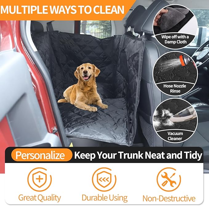 Dog Seat Cover Compatible with Toyota FJ Cruiser 2007-2021, Back Seat Cover for Dogs Pet Car Seat Protector Waterproof Bench Car Seat Cover, Rear Seat Cover for Pet (for Back Seat)