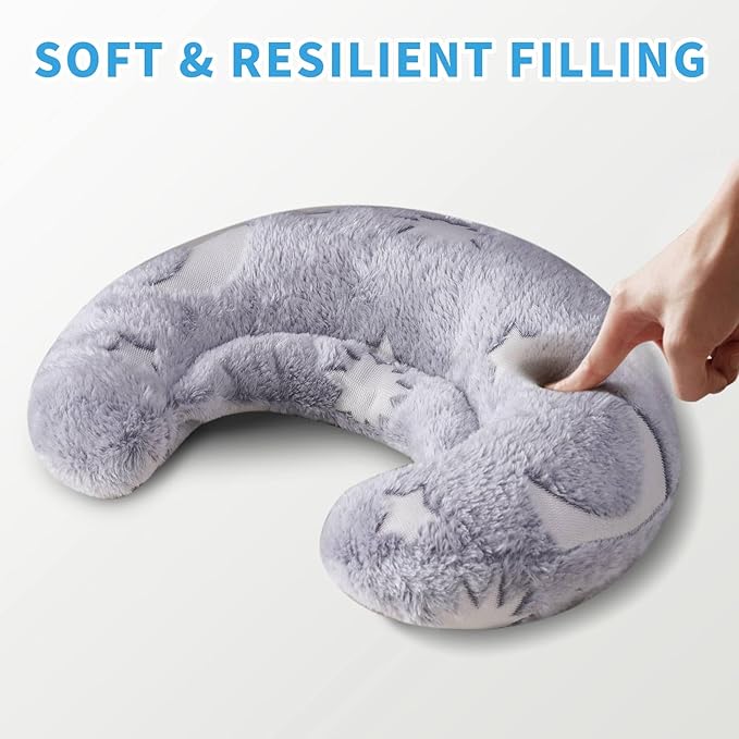 Glow-in-the-Dark U-Shaped Calming Pet Pillow for Dogs & Cats