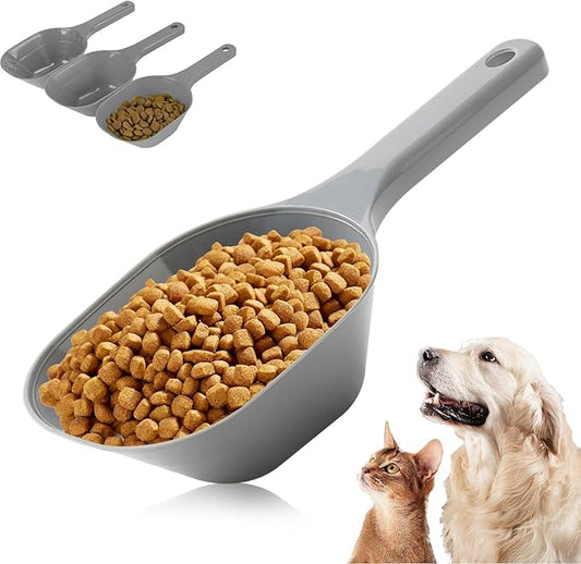 3 Pack Dog Food Scoop Set, 1 Cup Dog Food Scoop Multi Purpose Plastic Pet Food Scoop Measure Cups for Dog,Puppy and Cat