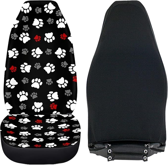 Dog Paw Print Car Seat Cover for Women Men