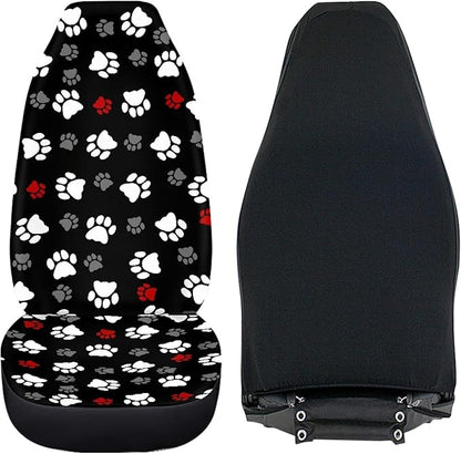 Dog Paw Print Car Seat Cover for Women Men