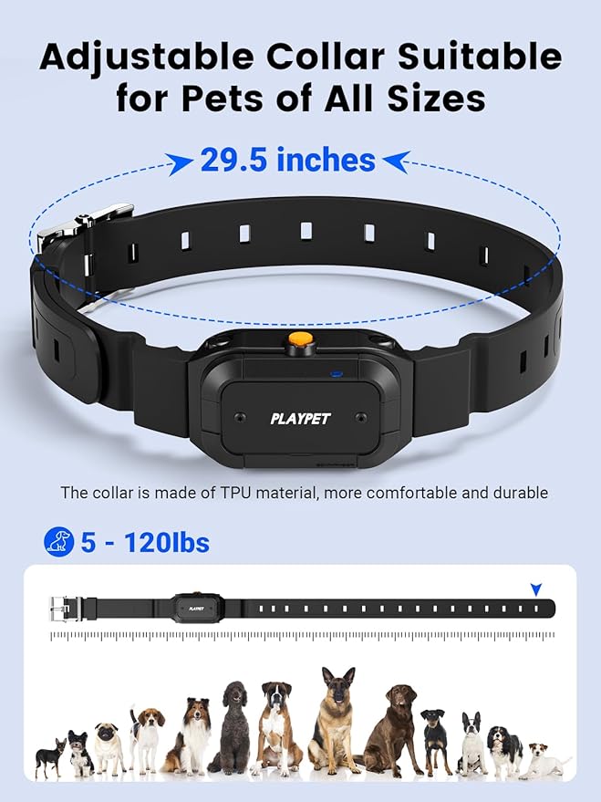 Dog Training Collar 2950FT Remote IPX7 Waterproof, 3 Training