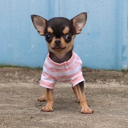 LOPHIPETS 100% Breathable Cotton Striped Dog Tee Shirt