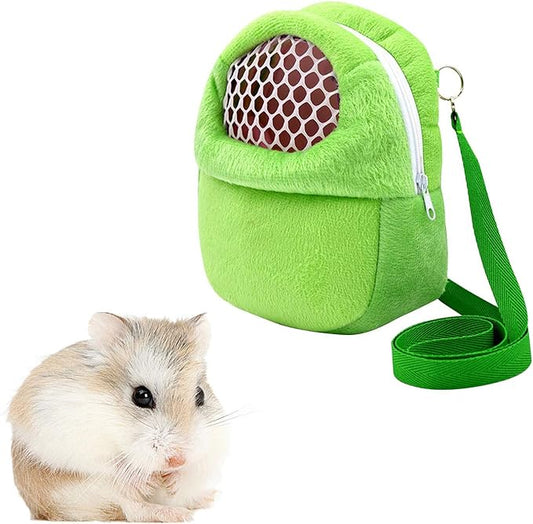 Portable Pet Carrier Bag, African Hedgehog Hamster Breathable Pet Carrier Handbags, Puppy Cat Travel Backpack (M, Green)