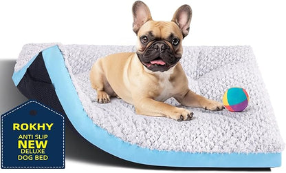 Premium Washable Dog Beds Small Sized Dog 24 Inch 25 lbs, 24" x 17", Light