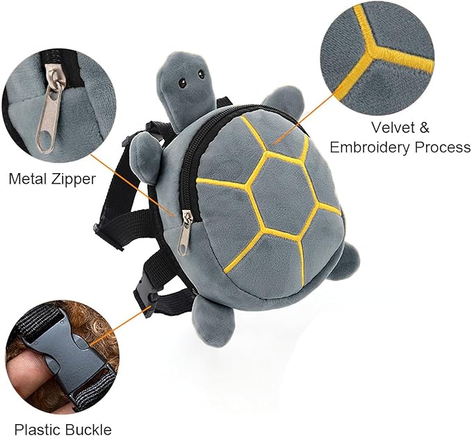 Dog Backpack Harness Puppy Self Carrier Bag Adjustable Pet Saddle Bag with D-Ring for Camping Hiking Daily Walking, Grey