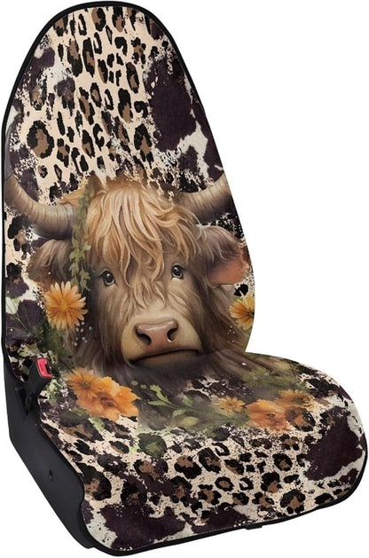 Cow Leopard Waterproof Towel Car Seat Cover Anti-Slip Bucket Seat Protector Washable Car Accessories Decro Universal Seat Cover for Car