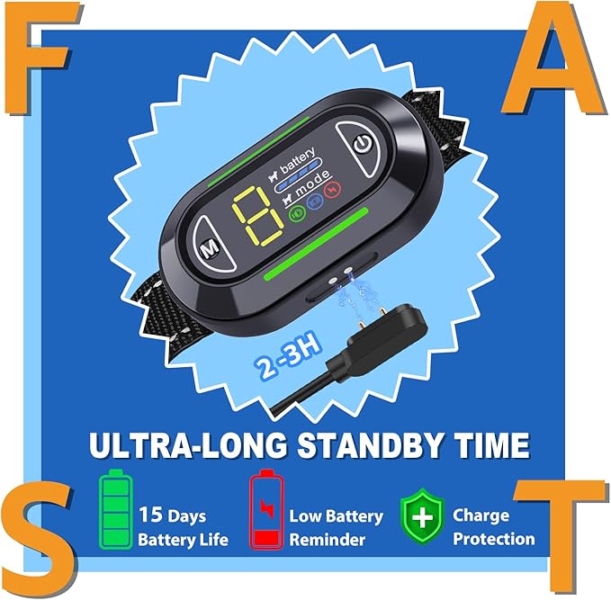 Dog Bark Collar IP67 Waterproof 4 Modes: 5 Sensitivity