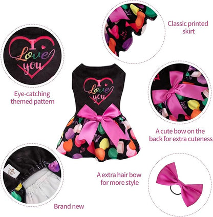 CuteBone I Love U Dress Velvet for Small CVA11S-D